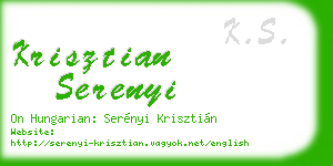 krisztian serenyi business card
